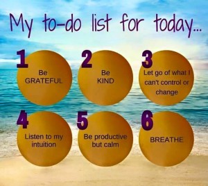 My to-do list for today